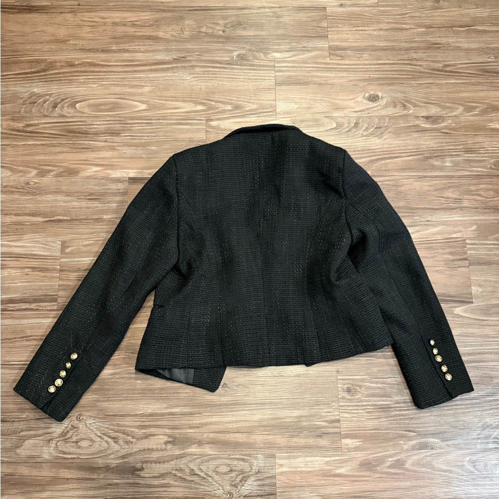 Elegant Black Double-Breasted Women's Jacket - Picture 6 of 6